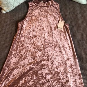 NWT - Mudd Crushed Velvet Sleeveless Dress